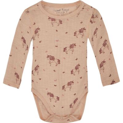 Hust&Claire ull Hust & Claire Enhjørning body i ull/lyocell, Rose C. (50) 50 Hust&Claire ull Hust & Claire Enhjørning body i ull/lyocell, Rose C. (50) 50