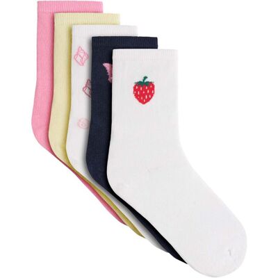 Name It Nkfvilde 5-pack sokker til barn, Pink Drink (31/33) 31/33 Name It Nkfvilde 5-pack sokker til barn, Pink Drink (31/33) 31/33
