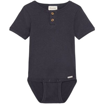 Minymo ribb kortermet body, Odyssey Gray (80) 80 Minymo ribb kortermet body, Odyssey Gray (80) 80