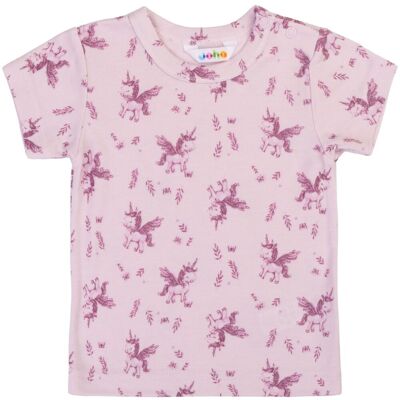 Joha Unicorn & Dino t-skjorte i bambus, Pink (110) 110 Joha Unicorn & Dino t-skjorte i bambus, Pink (110) 110