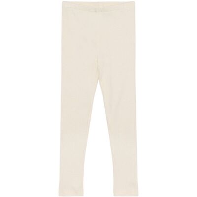 HUTTEliHUT Rib leggings til barn, Antique White (110) 110 HUTTEliHUT Rib leggings til barn, Antique White (110) 110