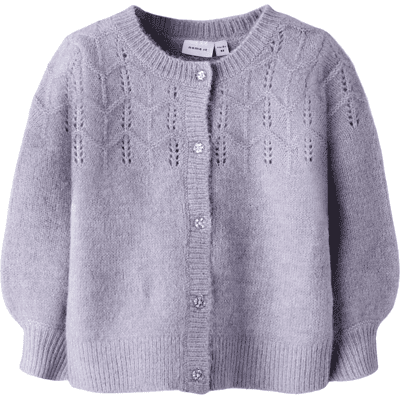 Name It Nmfbatrilla cardigan til småbarn, Lavender Gray (104) 104 Name It Nmfbatrilla cardigan til småbarn, Lavender Gray (104) 104