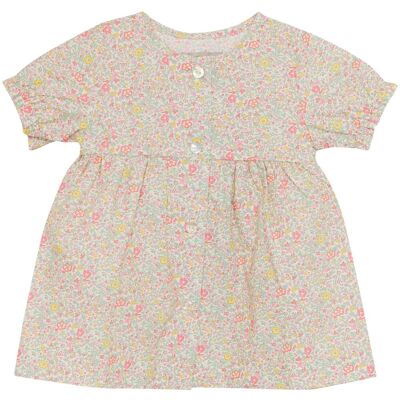 HUTTEliHUT Liberty kjole til baby, Double Cream (74) 74 HUTTEliHUT Liberty kjole til baby, Double Cream (74) 74