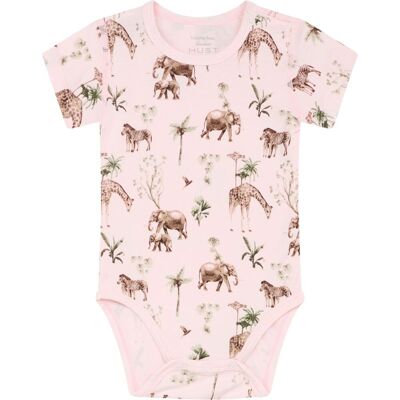 Hust&Claire bambus Hust & Claire Safari kortermet body i bambus, Rose morn (50) 50 Hust&Claire bambus Hust & Claire Safari kortermet body i bambus, Rose morn (50) 50