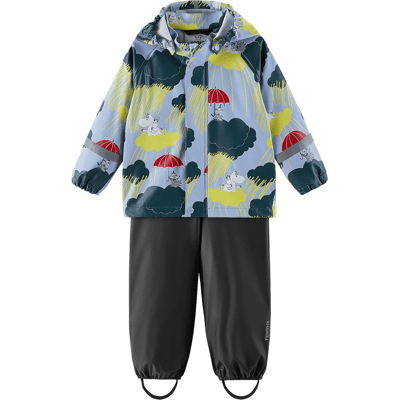 Reima Plask Moomin regnsett til småbarn, Airy Blue (92) 92 Reima Plask Moomin regnsett til småbarn, Airy Blue (92) 92