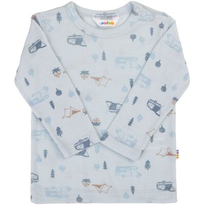 Joha Camping genser i merinoull, Light blue (110) 110 Joha Camping genser i merinoull, Light blue (110) 110