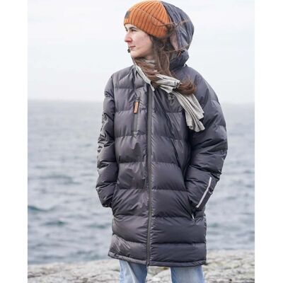 Kattnakken Sludd lang bobleregnjakke til voksen, Kattesvart (XL) XL Kattnakken Sludd lang bobleregnjakke til voksen, Kattesvart (XL) XL