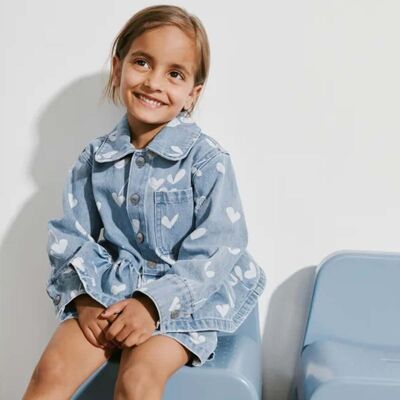 Liewood Kenza denim skjorte til barn, Sweethearts (122) 122 Liewood Kenza denim skjorte til barn, Sweethearts (122) 122