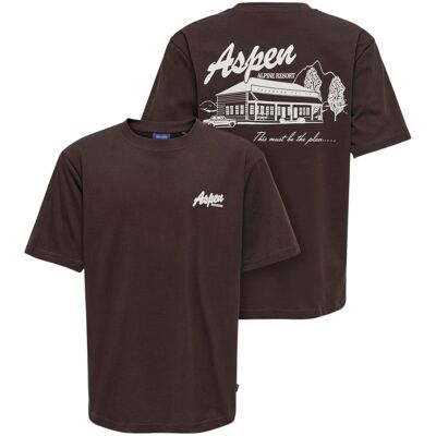 Only & Sons Osjlarry t-skjorte, Coffee Bean (122/128) 122/128 Only & Sons Osjlarry t-skjorte, Coffee Bean (122/128) 122/128