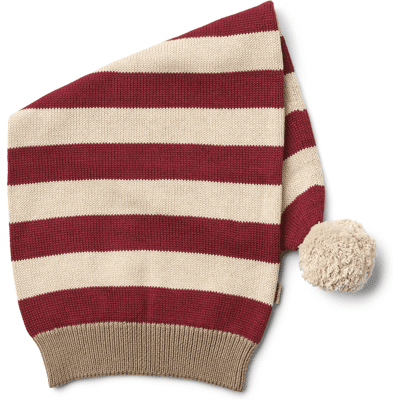 Wheat strikket nisselue til barn, Red Stripe (9-24 mnd/48-51 cm) 9-24 mnd/48-51 cm Wheat strikket nisselue til barn, Red Stripe (9-24 mnd/48-51 cm) 9-24 mnd/48-51 cm