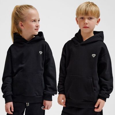 Hummel Loose Bee hettegenser til barn, Black (104) 104 Hummel Loose Bee hettegenser til barn, Black (104) 104