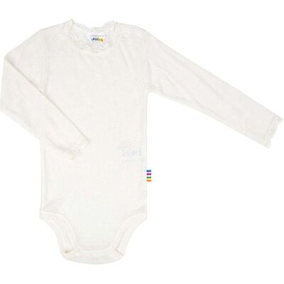 Joha body i ull/silke med blonder, Off White (100) 100 Joha body i ull/silke med blonder, Off White (100) 100