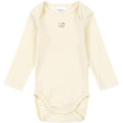 Konges Sløjd Erba body i ull, Beige Melange (9 mnd) 9 mnd Konges Sløjd Erba body i ull, Beige Melange (9 mnd) 9 mnd