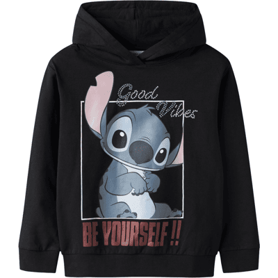 Name It Nkfdys Stitch hettegenser til barn, Black (158/164) 158/164 Name It Nkfdys Stitch hettegenser til barn, Black (158/164) 158/164