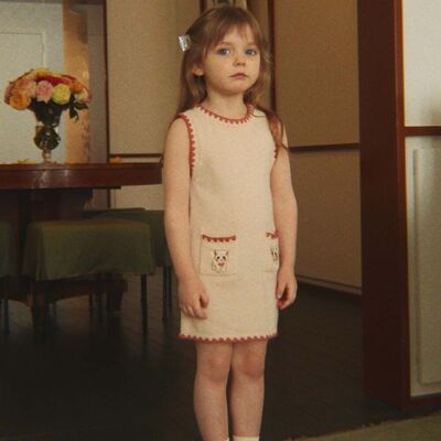 Konges Sløjd Collette kjole i ull til barn, Rosey (6 år) 6 år Konges Sløjd Collette kjole i ull til barn, Rosey (6 år) 6 år