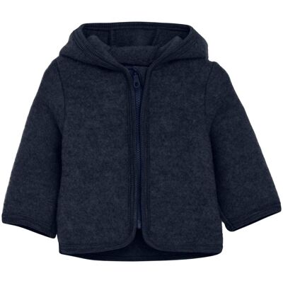 HUTTEliHUT Jakke i ullfleece, Navy Melange (104) 104 HUTTEliHUT Jakke i ullfleece, Navy Melange (104) 104