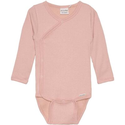MinyMo ribb omslagsbody, Misty Rose (62) 62 MinyMo ribb omslagsbody, Misty Rose (62) 62