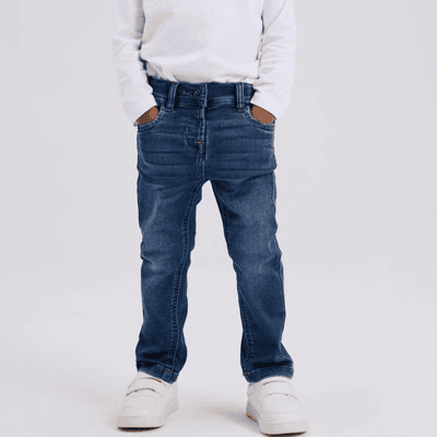 Name It Nmmsilas myke jeans til småbarn, Dark Blue Denim (104) 104 Name It Nmmsilas myke jeans til småbarn, Dark Blue Denim (104) 104