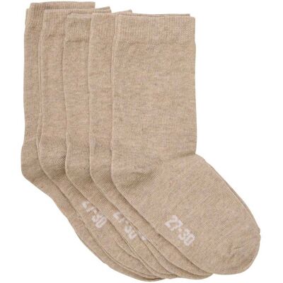 MinyMo 5-pack sokker til barn, Silver Mink Melange (35/38) 35/38 MinyMo 5-pack sokker til barn, Silver Mink Melange (35/38) 35/38
