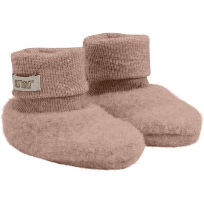 HUTTEliHUT Ullfleece booties 2-lags, Mahogany Rose (74/80) 74/80 HUTTEliHUT Ullfleece booties 2-lags, Mahogany Rose (74/80) 74/80