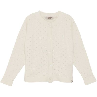 HUTTEliHUT cardigan til barn, Antique White (86) 86 HUTTEliHUT cardigan til barn, Antique White (86) 86