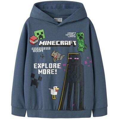 Name It Nkmju Minecraft hettegenser, Vintage Indigo (116) 116 Name It Nkmju Minecraft hettegenser, Vintage Indigo (116) 116