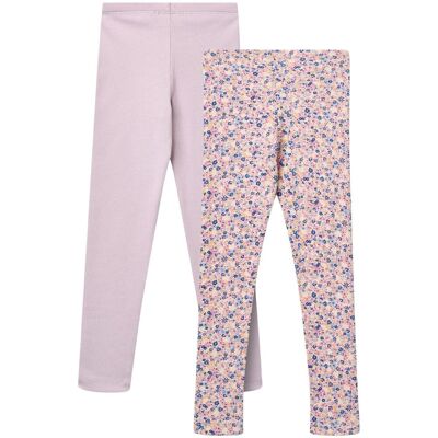 Wheat Jules 2-pack leggings til barn, Pink Blue Flowers (116) 116 Wheat Jules 2-pack leggings til barn, Pink Blue Flowers (116) 116