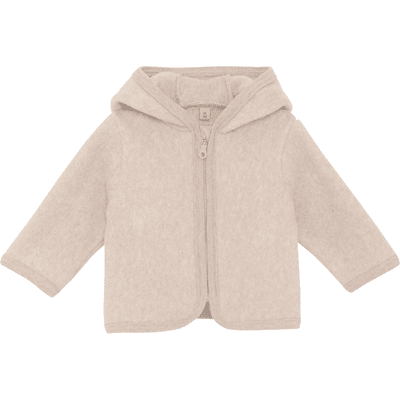 Huttelihut jakke i bomullsfleece, Camel Melange (104) 104 Huttelihut jakke i bomullsfleece, Camel Melange (104) 104