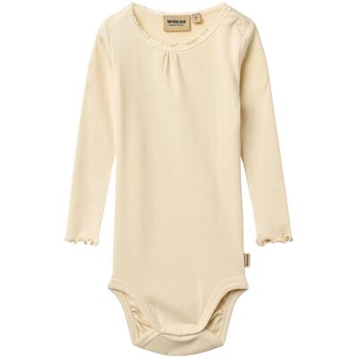 Wheat Lotta rib lace body, Barely Apricot (86) 86 Wheat Lotta rib lace body, Barely Apricot (86) 86