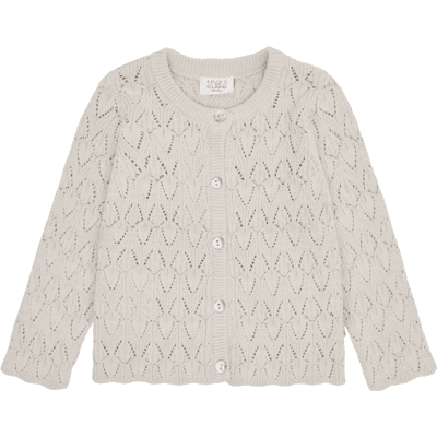 Hust&Claire Hust and Claire Cilja Pointelle cardigan, French Oak (74) 74 Hust&Claire Hust and Claire Cilja Pointelle cardigan, French Oak (74) 74