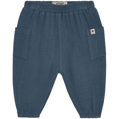 HUTTEliHUT bukse til baby i muslin, Bering Sea (92) 92 HUTTEliHUT bukse til baby i muslin, Bering Sea (92) 92