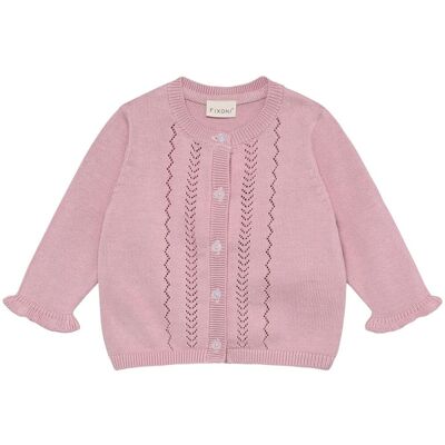 Fixoni cardigan til baby, Bleached Mauve (56) 56 Fixoni cardigan til baby, Bleached Mauve (56) 56