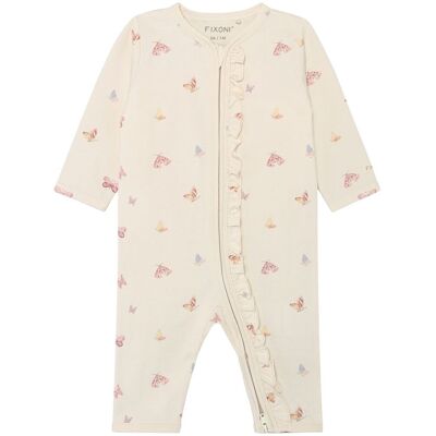Fixoni heldress/pyjamas til baby, Bleached Mauve (50) 50 Fixoni heldress/pyjamas til baby, Bleached Mauve (50) 50