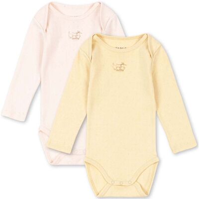 Konges Sløjd Perla 2-pack body, Banana Crepe (12 mnd) 12 mnd Konges Sløjd Perla 2-pack body, Banana Crepe (12 mnd) 12 mnd