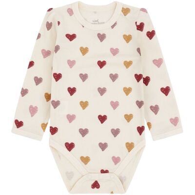 Hust&Claire ull Hust and Claire Baloo Hearts ull/bambus body, Off White (92) 92 Hust&Claire ull Hust and Claire Baloo Hearts ull/bambus body, Off White (92) 92
