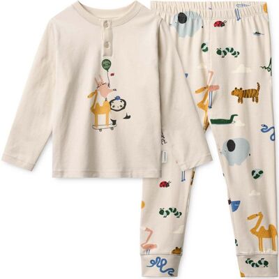 Liewood Wilhelm pyjamas til barn, Around The World (122/128) 122/128 Liewood Wilhelm pyjamas til barn, Around The World (122/128) 122/128