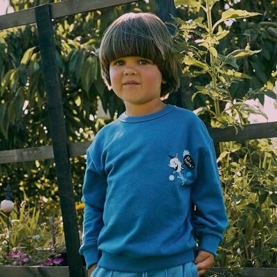 Gullkorn Bukkene sweatshirt til barn, Blå (128) 128 Gullkorn Bukkene sweatshirt til barn, Blå (128) 128