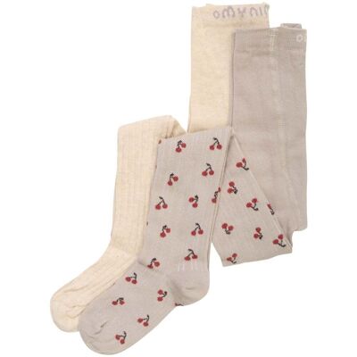 Minymo 2-pack strømpebukse til barn, Light Taupe (68/74) 68/74 Minymo 2-pack strømpebukse til barn, Light Taupe (68/74) 68/74