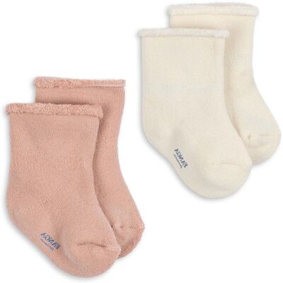 Konges Sløjd Vicino 2-pack terrysokker baby, Cameo Rose (19/21) 19/21 Konges Sløjd Vicino 2-pack terrysokker baby, Cameo Rose (19/21) 19/21