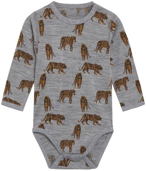 Hust&Claire ull Hust & Claire Body I Ull/silke Med Tiger, Light Grey