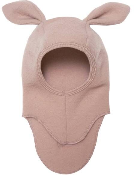 Huttelihut Ullfleece Balaclava Lue Med Kaninører, Rosa