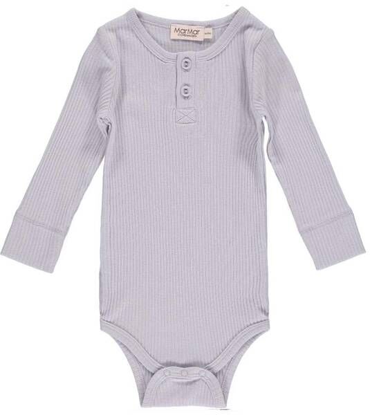 Marmar Ribb Body Med Knapper, Pale Blue