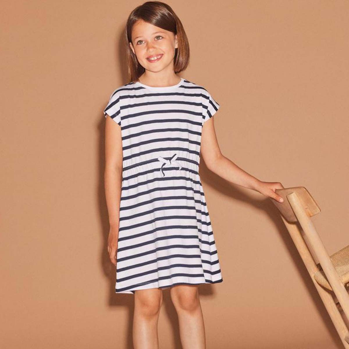 Bilde av Dark Sapphire Stripes Mie Kjole Noos str. 128