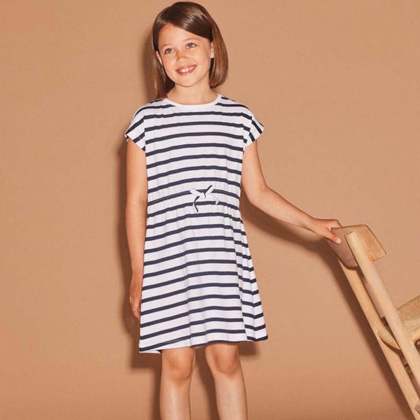 Bilde av Dark Sapphire Stripes Mie Kjole Noos str. 128