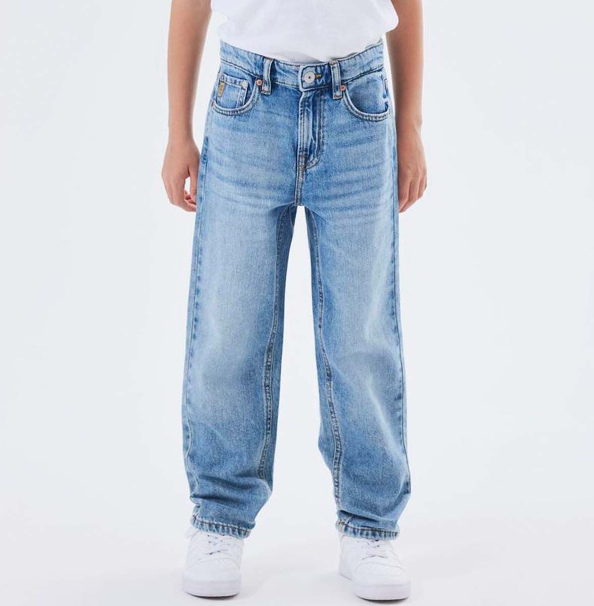 Bilde av Medium Blue Denim Ryan Straight Jeans Noos str. 122