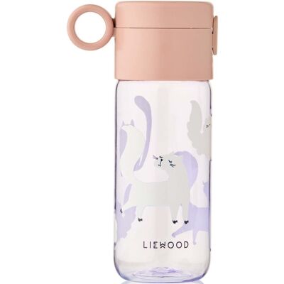 Liewood Clemence tritan vannflaske 350ml, Cat/Warm Lilac Liewood Clemence tritan vannflaske 350ml, Cat/Warm Lilac