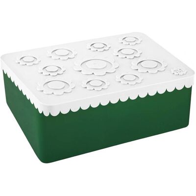 Blafre - Flower - Hvit/Grønn - Tre rom - Lunchbox Blafre - Flower - Hvit/Grønn - Tre rom - Lunchbox