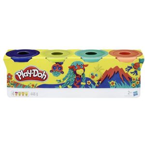 Play-Doh Plastelina 4-Pack - Navy, Gul, Grønn Og Orange