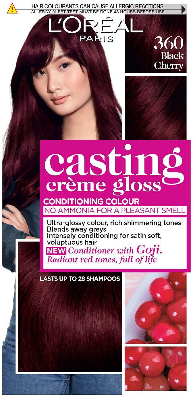 L'Oréal Paris Casting Crème Gloss Semi-Permanent Hair Dye (Various Shades) - 360 Black Cherry