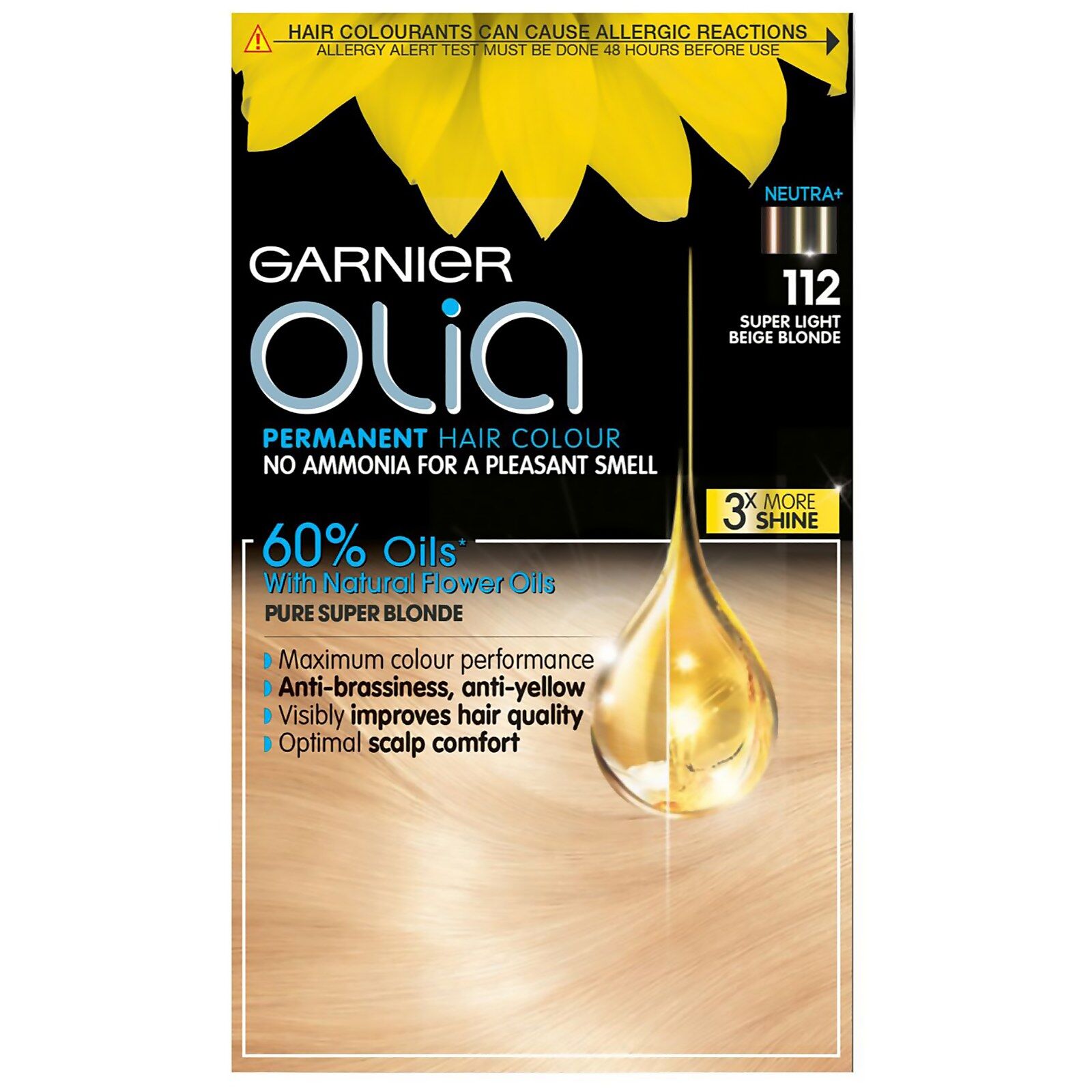 Garnier Olia Permanent Hair Dye (Various Shades) - 112 Super Light Beige Blonde
